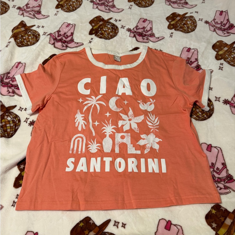 Ciao Santorini Coral Tee